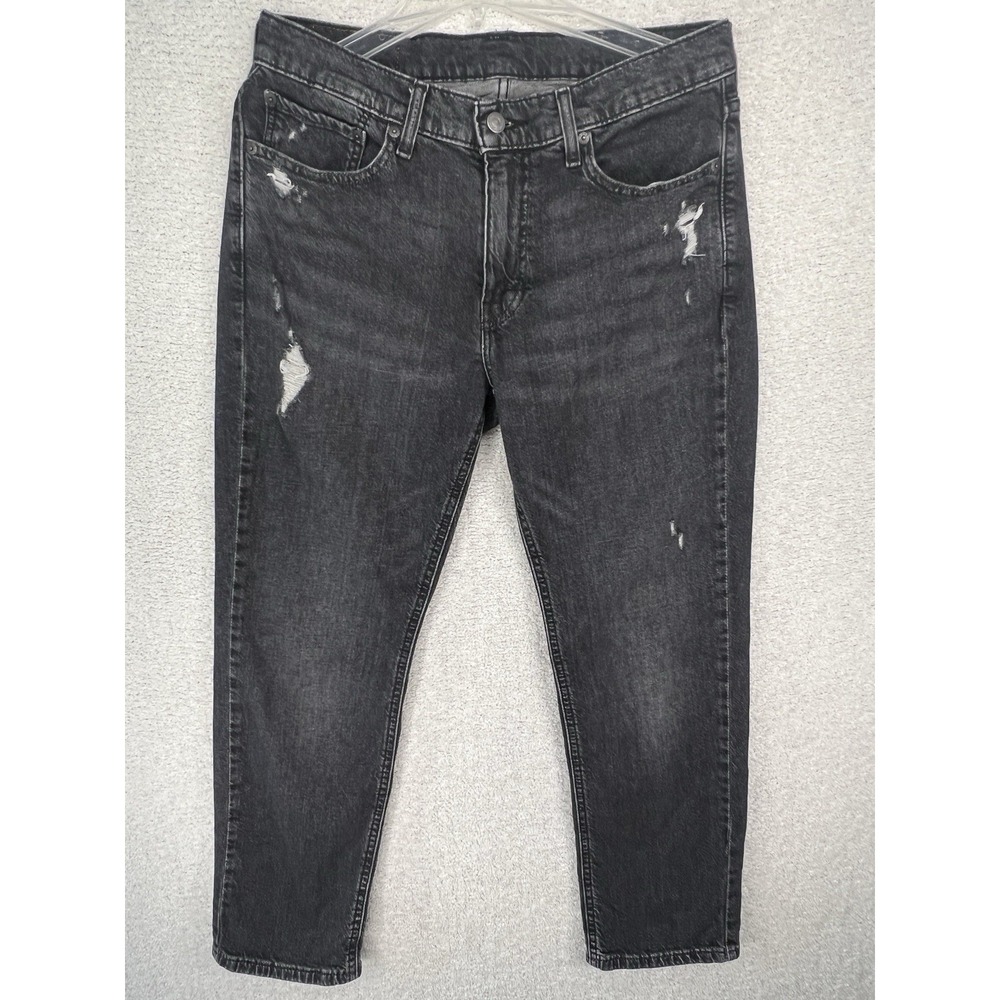 Levis 541 Athletic Taper Jeans Mens 32x30 (Fits‎ 32x27) Black Distressed Stretch